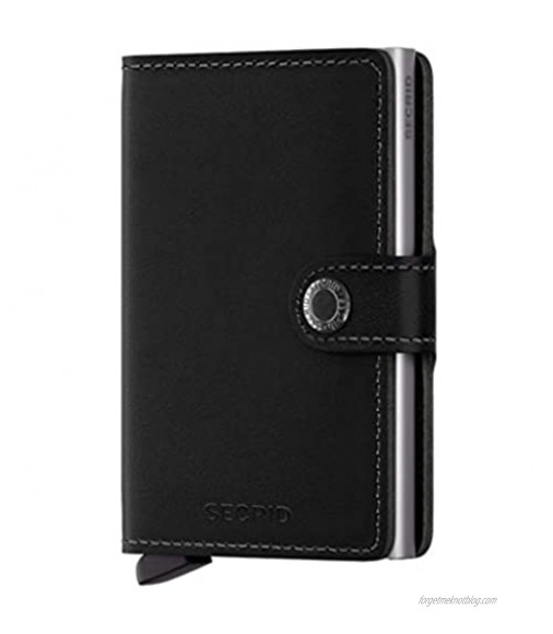 Secrid mini wallet genuine black leather with RFID protection / with one click all cards slide out gradually