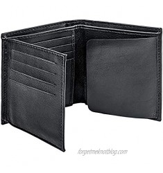 Winchester Police Badge Wallet Bifold RFID Full Grain Genuine Leather  Fits Any Shape Badge with a Pin Back  Black  Law Enforcement Officer Gifts