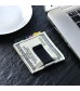 Lindenle Money Clip Spring Steel Cash Clips Large Capacity Minimalist Front Pocket Wallet (Small Size Black)