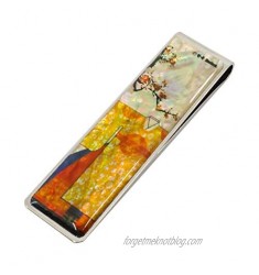 Mother of Pearl Money Clip Wallet Credit Card Slim Bussiness Card Stainless Steel Holder Noble Gift Collection