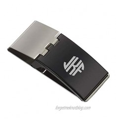 Personalized Visol Black and Silver Earl Stainless Steel Money Clip with Free Laser Engraving