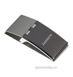 Visol Austin Gun-Metal Plated Stainless Steel Money Clip with Clamp Shut Lid