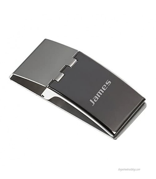 Visol Austin Gun-Metal Plated Stainless Steel Money Clip with Clamp Shut Lid