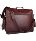 16 Inch Vintage Handmade Leather Messenger Bag for Laptop Briefcase Best Computer Satchel School Office Bag - Genuine Buff Leather