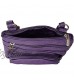 AFONiE Fashion Geneva Genuine Leather Crossbody Handbag Purple