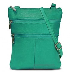 AFONiE Trendy Soft Leather Crossbody Handbag - 7 Colors Green