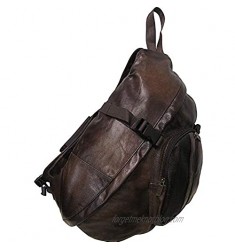 APC Leather Cross Body Sling Bag (#1519-3)-Brown