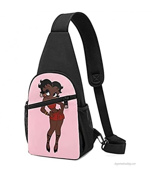 Chest Bag Betty Boop Sling Bag Shoulder Backpack Cross Body Trave