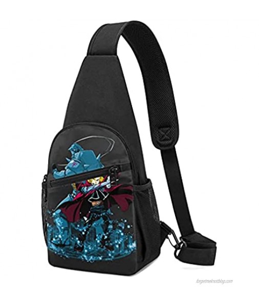 Chest Bag Fullmetal Alchemist Brothers Blue Sling Bag Shoulder Backpack Cross Body Trave