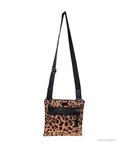 Dolce & Gabbana Leopard Print Leather Adjustable Strap Men's Crossbody Bag