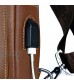 Leather Sling Bag for Men Crossbody Shoulder Chest Backpacks with USB Charging Port (Dark Brown)