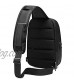 Mens Messenger Bag Small Waterproof Sling Shoulder Bags with USB Port Black Crossbody Chest Bag Hiking Biking Daypacks