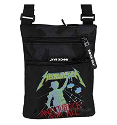 Metallica Crossbody Bag And Justice For All Band Logo Official Black