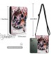 Netmetic Anime F rui-ts B Ask-et F-inal PU Cell Phone Wallet Small Cross-Body Shoulder Bag Purse Adjustable Strap 6.5In