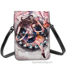 Netmetic Anime F_rui-ts B_Ask-et F-inal PU Cell Phone Wallet Small Cross-Body Shoulder Bag Purse Adjustable Strap 6.5In