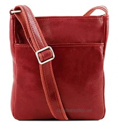 Tuscany Leather Jason Leather Crossbody Bag Red