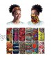 12 Pieces African Face Covering Bandanas Boho Neck Gaiter Balaclava Head Wrap Scarf for Women Multi-color Medium