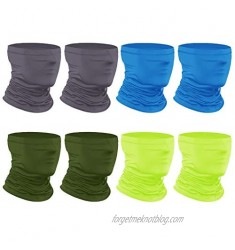 [8-Pack] Neck Gaiter Scarf  Breathable Bandana Face Bandana Cover Cooling Neck Gaiter for Men Women Cycling Hiking Fishing.