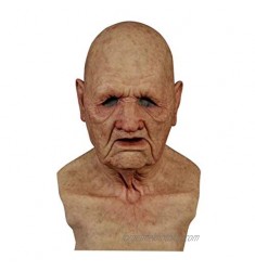 Old Man Woman Scary Mask Realistic Latex Human Decorative Halloween Masks Funny Masks Supersoft for Adults