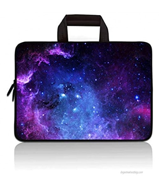 11 11.6 12 12.1 12.5 inch Laptop Carrying Bag Chromebook Case Notebook Ultrabook Bag Tablet Cover Neoprene Sleeve Fit Apple MacBook Air Samsung Google Acer HP DELL Lenovo Asus(Purple Galaxy)