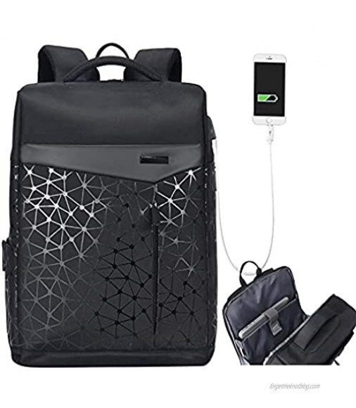Aoking Travel Laptop Backpack 18 Inch Large USB Charger Anti Theft Water Resistant School Bookbags College Computer Tech Business Work Business Backpacks For Adult Men Women Teacher Students