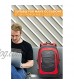 Backpack Bookbag for School College Student Travel Business Fit Laptop Up to 15.6 Inch Night Light Reflective (Red)