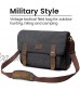Berchirly Vintage Military Men Canvas Messenger Bag For 13.3-17Laptop