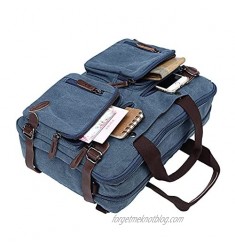Briefcase for 15.6 Inch Laptop convertible Backpack Messenger bag Bookbag for College Men