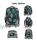 DAIMAIZHANG WEISHENGDA 18 inches Wheeled Rolling Backpack Multi-Compartment College Books Laptop Bag Leaves.