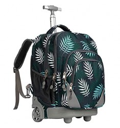 DAIMAIZHANG WEISHENGDA 18 inches Wheeled Rolling Backpack Multi-Compartment College Books Laptop Bag  Leaves.