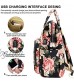 Laptop Backpack 15.6 Inch Stylish College School Backpack with USB Charging Port Water Resistant Casual Daypack Laptop Backpack for Women/Girls/Business/Travel (Flower Pattern)