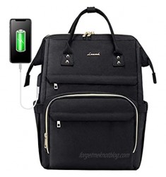 Laptop Backpack for Women Fashion Travel Bags Business Computer Purse Work Bag with USB Port  Black