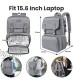 Lunch Bags for Women Insulated Cooler Backpack Lunchbox School Laptops Bookbag with USB Charging Port Water Resistant College Computer Bag Fits 15.6 Inch Laptop for Girls Student Gifts Grey