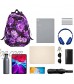 Men's/Women's Backpack Purple Flowers Students School Bags Travel Bookbag for Womens/Girls
