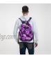 Men's/Women's Backpack Purple Flowers Students School Bags Travel Bookbag for Womens/Girls