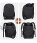 Rolling Backpack Waterproof Wheeled Travel Backpack Laptop Backpack for Women Men Carry on Luggage Backpack Fit 15.6 inch Notebook Trolley Suitcase Business Bag College Student Computer Bag Black