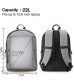 tomtoc 22L Classic College School Student Backpack Bookbag Water-resistant Computer Bag Travel Bag with 15.6 Inch Laptop Compartment Anti-theft Pocket and USB Charging Port