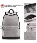 Travel Laptop Backpack Business Water Resistant Anti-Theft College Middle School Computer Bag with USB Charging Port for Men Womens Boys Girls Gifts Fits 15.6 Inch Laptop Grey