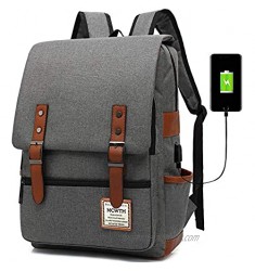Travel Laptop Backpack MCWTH Business Slim Durable Tablet Backpack with USB Charging Port Water Resistant College Student School Computer Bag for Women & Men Fits 15.6 Inch Laptop and Notebook Grey