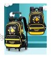WZCSLM TIK -Tok Pokémon Pikachu Anime School Bags student Oxford Cloth Vacation Backpack Travel Bag Luggage Trolley Case with Six Wheels Good friend's gift Laptop backpack (yellow3)