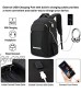 XQXA Laptop Backpack Travel Business Backpack for Men & Women with USB Charging Port Water Resistant Anti Theft School College Computer Back Pack Bag Fits Up to 17 Inch Notebook - Black
