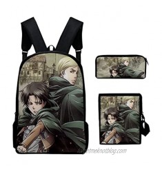 Attack On Titan Backpacks Set for School Students Adults Kids Anime School Bag Shoulder Bags Bookbag Daypack Laptop Bag