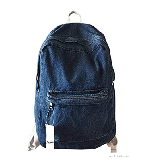 College School Bags Backpacks Girls Denim Cute Bookbags Student Backpack School Laptop Backpack Bag Pack Super Cute for School for Teenage (Dark Blue)