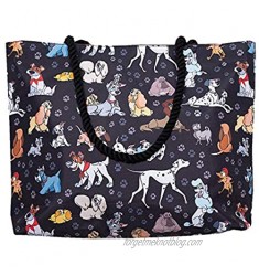 Disney Tote Travel Bag Dogs Print: 101 Dalmatians Lady Tramp Copper Dodger