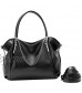 Heshe Women’s Leather Handbag Shoulder Bags Work Tote Bag Top Handle Bag Ladies Designer Purses Satchel