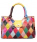 Heshe Womens Multi-color Shoulder Bag Hobo Tote Handbag Cross Body Purse