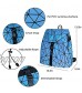 Holographic Backpack Purse for Women Geometric Luminous Backpack Wallet Set Reflective Leather Bag with Large Capacity Party Bags for Girls Suitable for Traveling or Shopping Blue (2PCS)