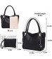 KEYLI Women Handbags Faux Leather Hobo Shoulder Bag Fashion Tote Satchel Bags 2pcs Purse Set