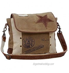 Leather Star Shoulder Bag adjustable leather handle leather trim and star accent