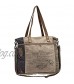 Myra Bags Life Always Upcycled Canvas Shoulder Bag S-0948 Tan Khaki Brown One Size